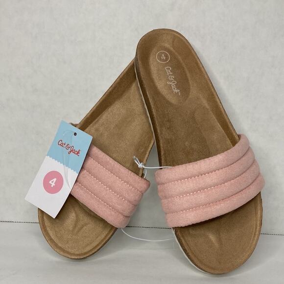 Girls Sandals Pink Selma Mauve Slip On Shoes Cat and Jack Size 4 - Picture 1 of 6